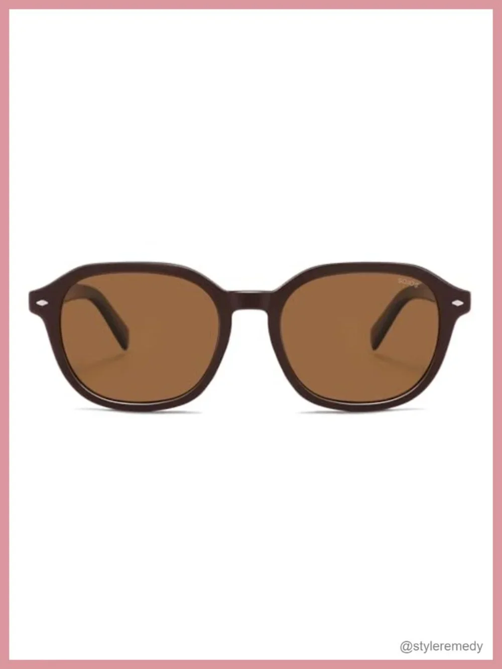 Trendy Square Polarized Sunglasses UV Protection Retro Vintage Sun Glasses